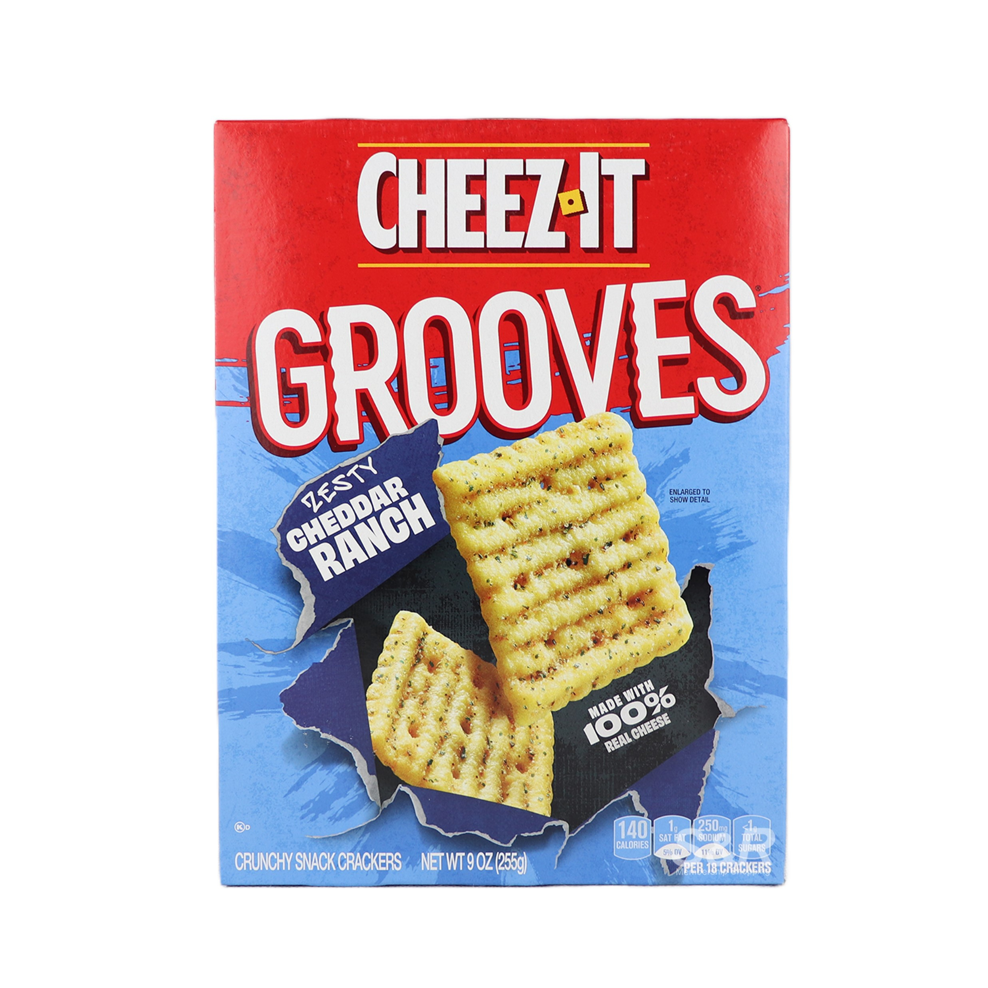 Cheez-It Grooves Zesty Cheddar Ranch Crackers 255g Cheez-It Grooves Zesty Cheddar Ranch Crackers 255g